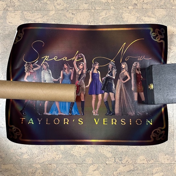 TAYLOR SWIFT Speak Now Taylor's Version Holographic Lithograph Poster 18"x24" - Picture 1 of 3